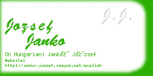 jozsef janko business card